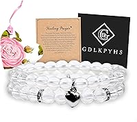 Vista 120 de 2Pcs Healing Crystal Bracelets for Women Handmade Beaded Bracelet Healing Prayers Crystal 8mm Natural Stone Beads Bracelet Stress Relief Get Well