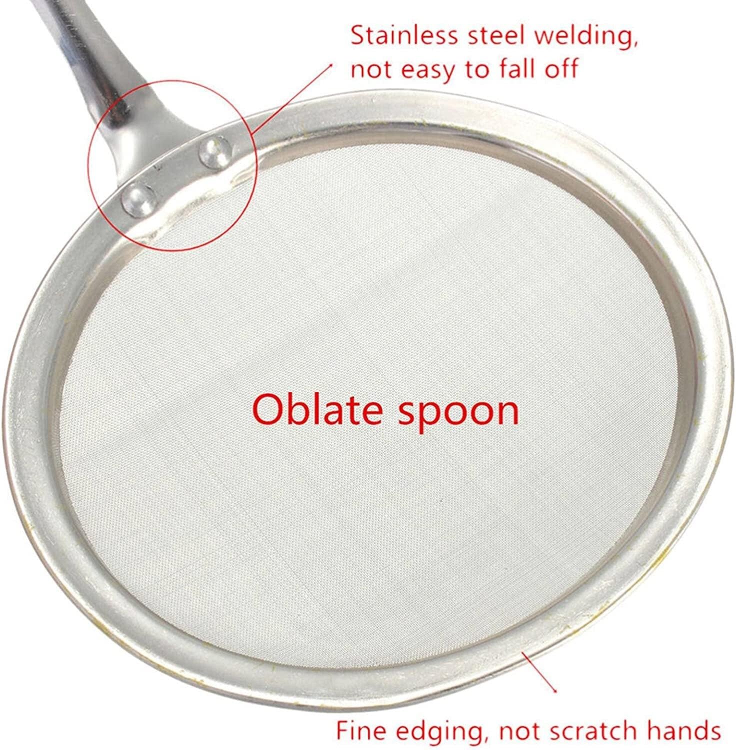Schaumlöffel, Siebe Mesh Siebe Edelstahl Sieb Kochwerkzeuge Suppenskimmer Scoop Sieb Küchenzubehör Schaum(27x10cm)
