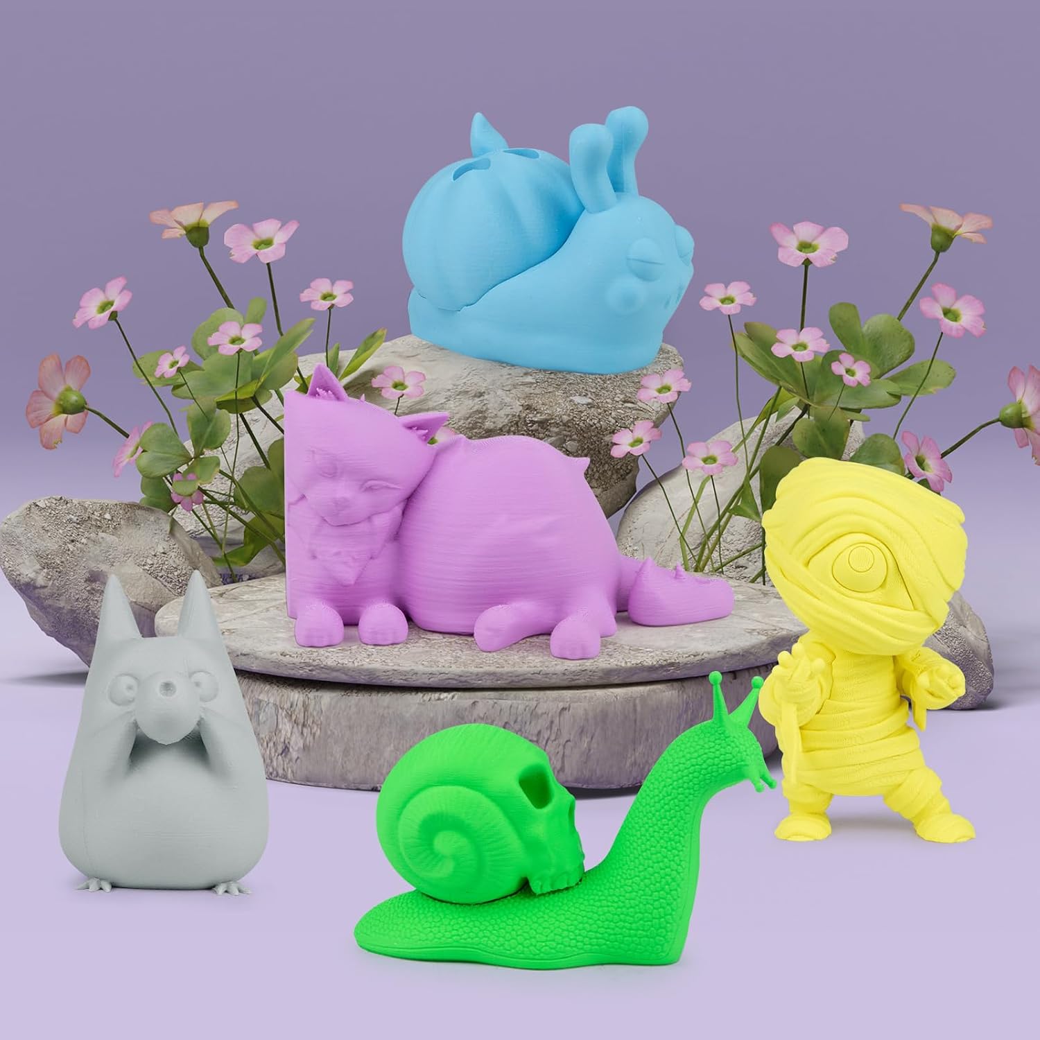 iSANMATE Matte PLA 3D Printer Filament, 3D Printer Filament Bundle, Fast Printing Speed PLA, Dimensional Accuracy ±0.02mm, 12 * 1kg(Navy,Pink,Army Green, Yellow,Mint Green,Light Blue)