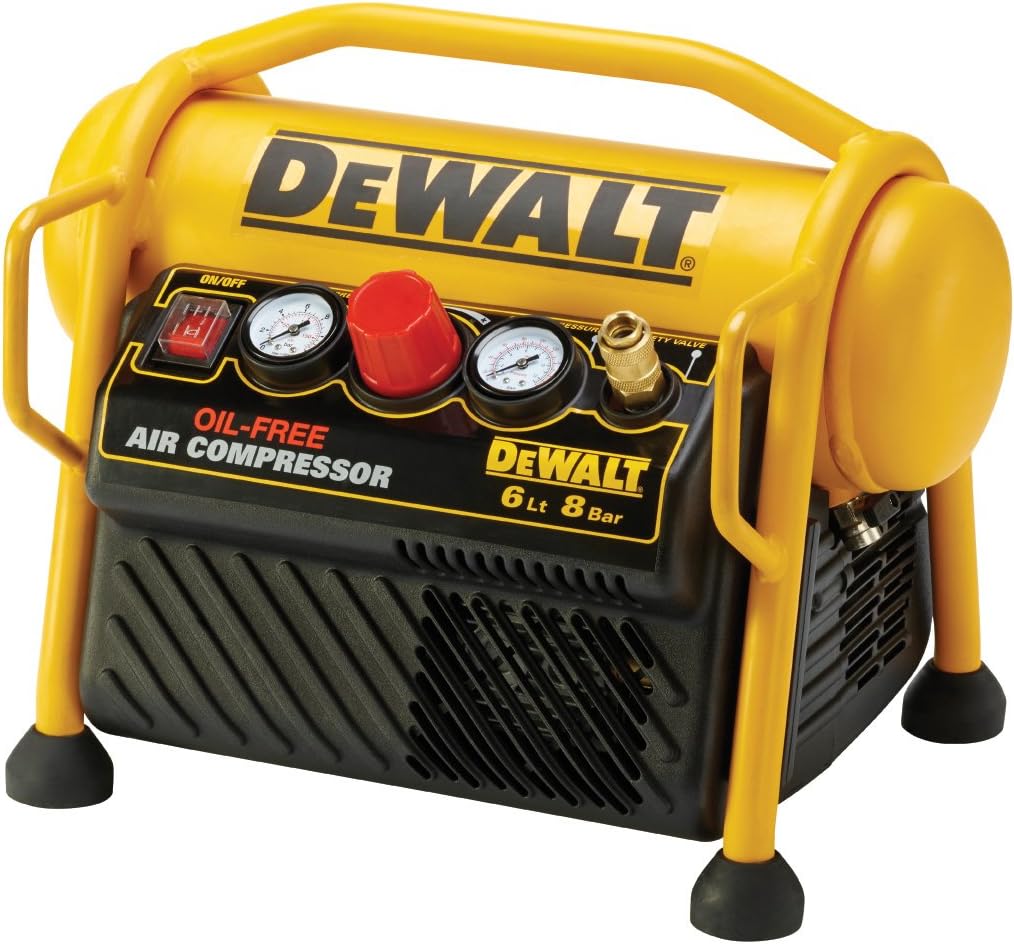 DEWALT DPC6MRC-QS - Compresor de 6L sin aceite y portátil de 1.100W