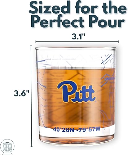 Miniatura 112 de Juego de vasos de whisky de la Universidad de Virginia Occidental (2 vasos de bola baja) – Contiene logotipo de West Virginia Mountaineers a todo