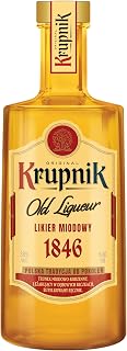 Krupnik Old Honey Liqueur - Smooth and Warming Polish Honey Liqueur, Crafted from Natural Wild Bee's Honey and Exotic Spices, Perfect for Sipping,Cocktails, and Hot Beverages, 50cl 38% ABV