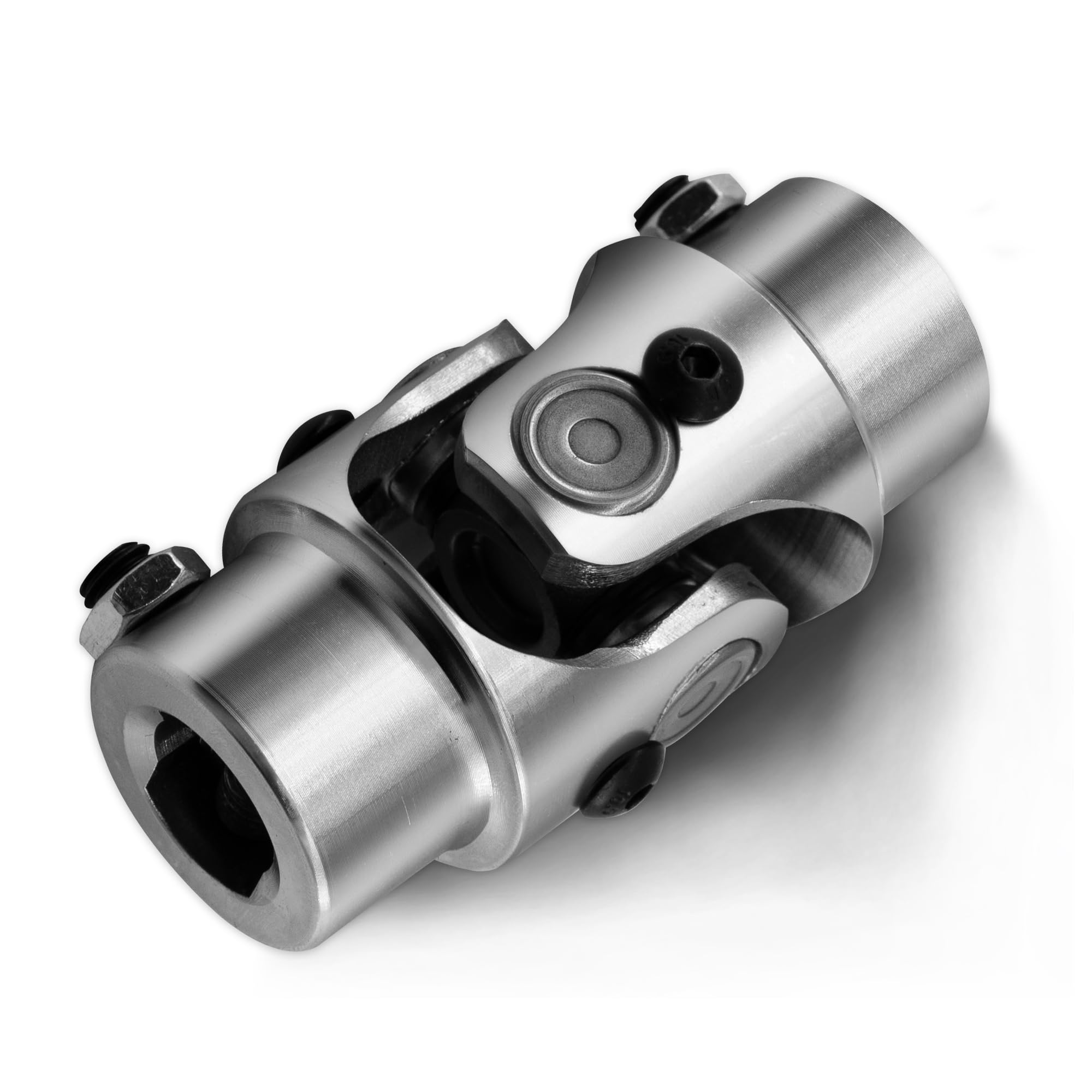 5/8" -36 Spline X 3/4" DD Chrome Steering Universal Joint Single U Joint Shaft,Total Length: 83mm (3-1/4")