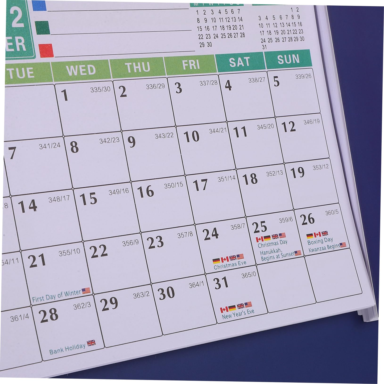 2pezzi Calendario da Tavolo Mensile Flipstyle Mobili per Pianificazione Giornaliera e Eventi Adatto Scrivania Ufficio Casa