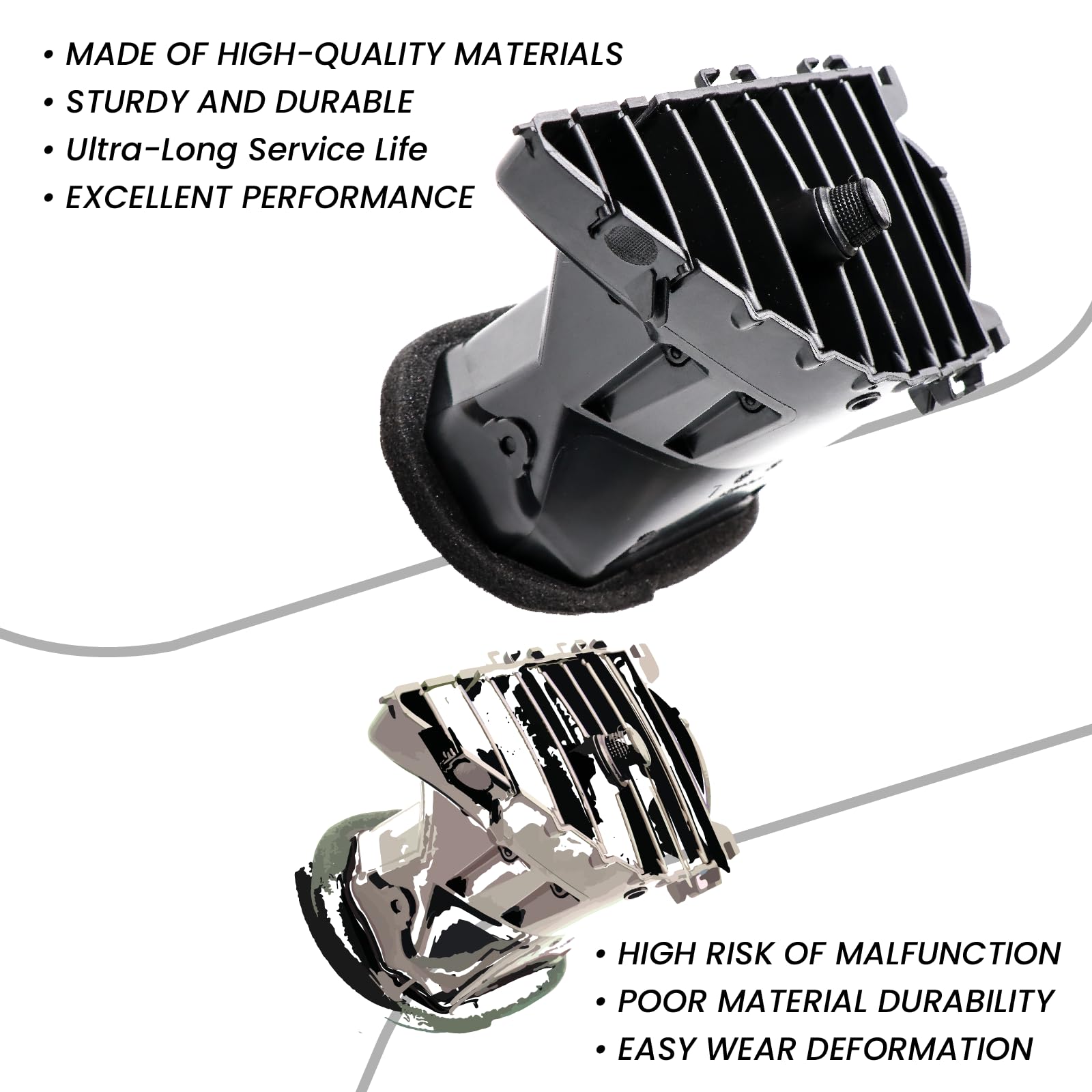A4478300454 - Rejilla de ventilación izquierda para Vito W447, color negro