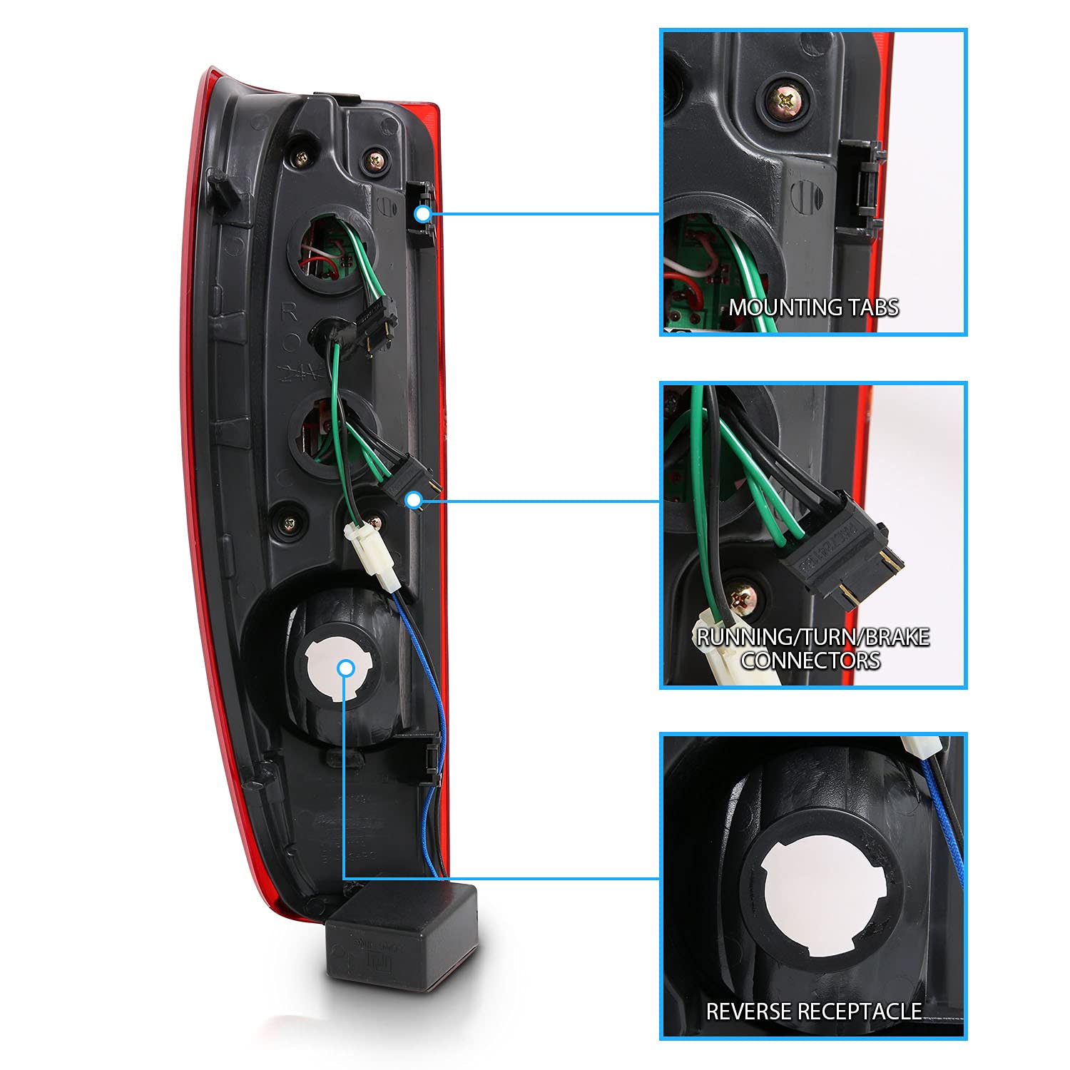 Amazon | AmeriLite 2004-2012 ブラック LED 交換用テールライトセット