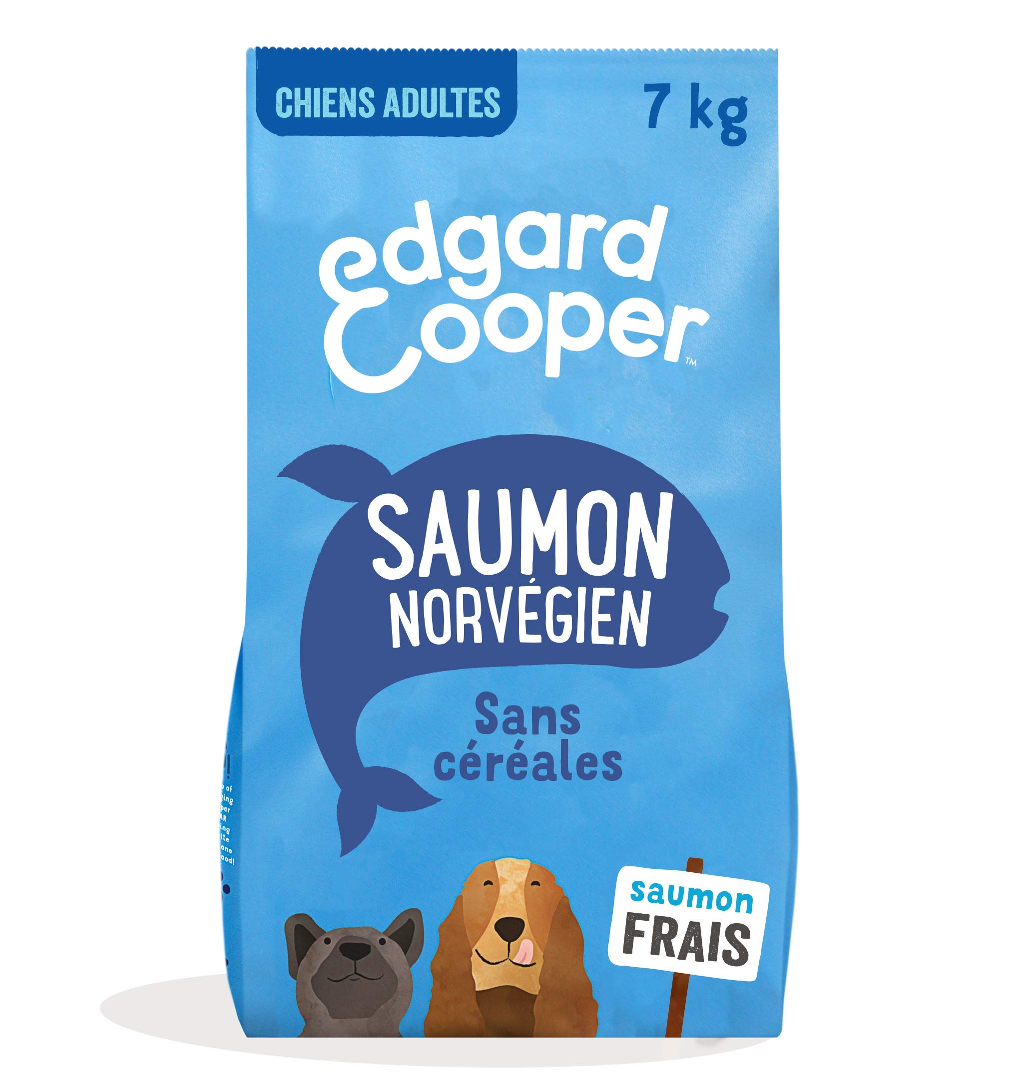 Edgard Cooper Trockenfutter für Hunde, (frischer Lachs, 7 kg), ohne Getreide, frisches Fleisch und Fisch und hochwertige Proteine, echte Inhaltsstoffe für Hunde, hypoallergen, ohne Zuckerzusatz