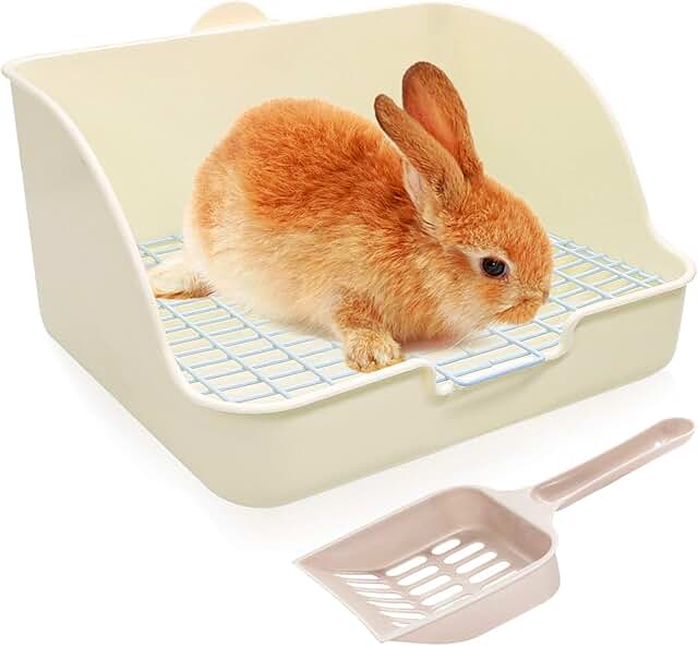 rabbit litter box with grate