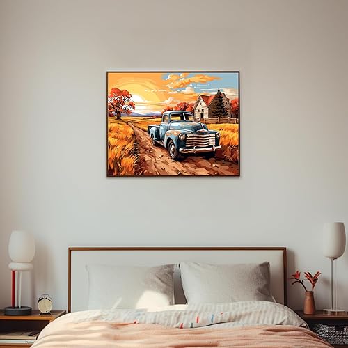 Miniatura 8 de LCOZX Pintura artística con diamantes, kit de pintura de diamante para adultos, pintura de carretera por números para adultos, ocio en el hogar,