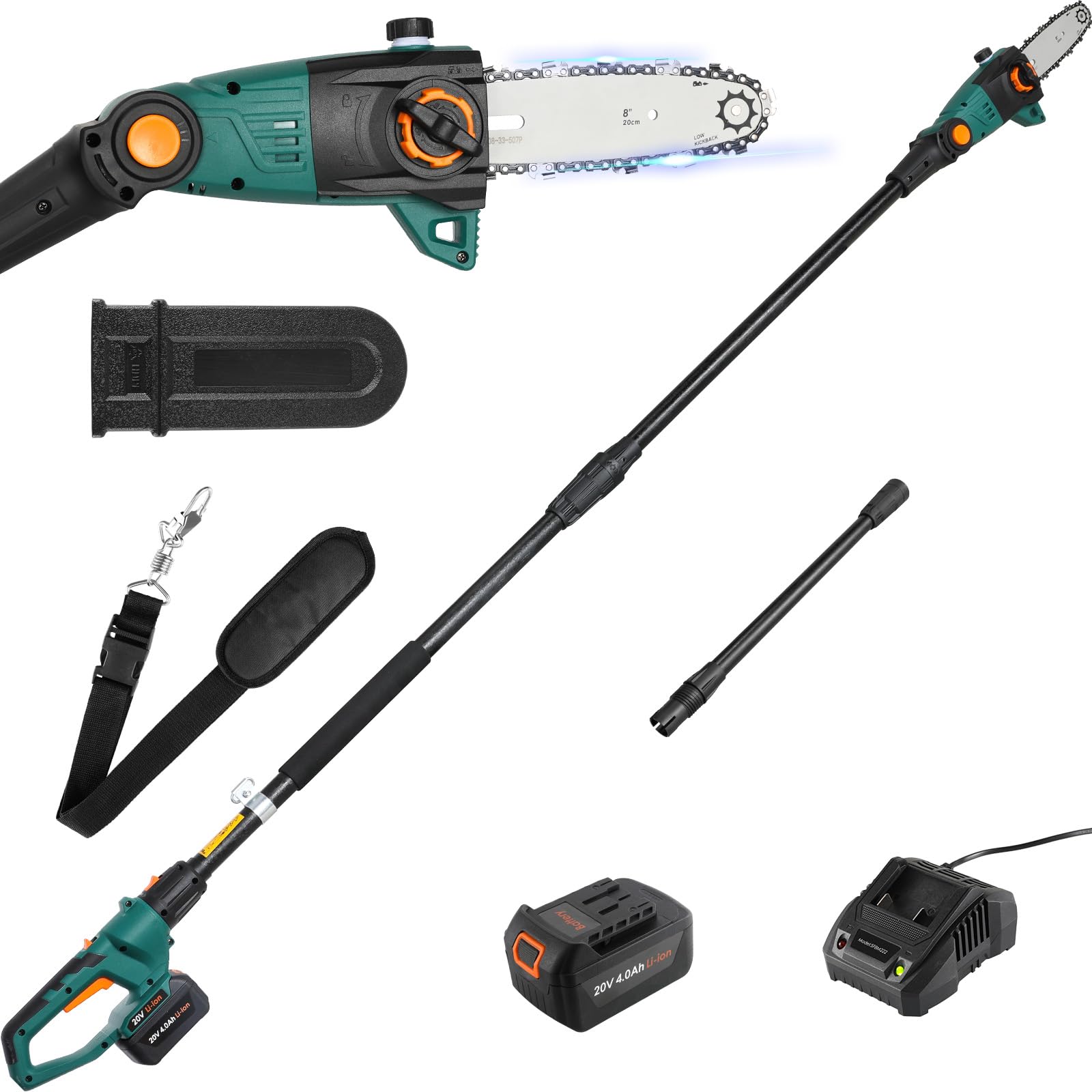 Kit Batteria Motosega 24V Kit 2 Batterie 24V Caricabatterie Per - Foto 4