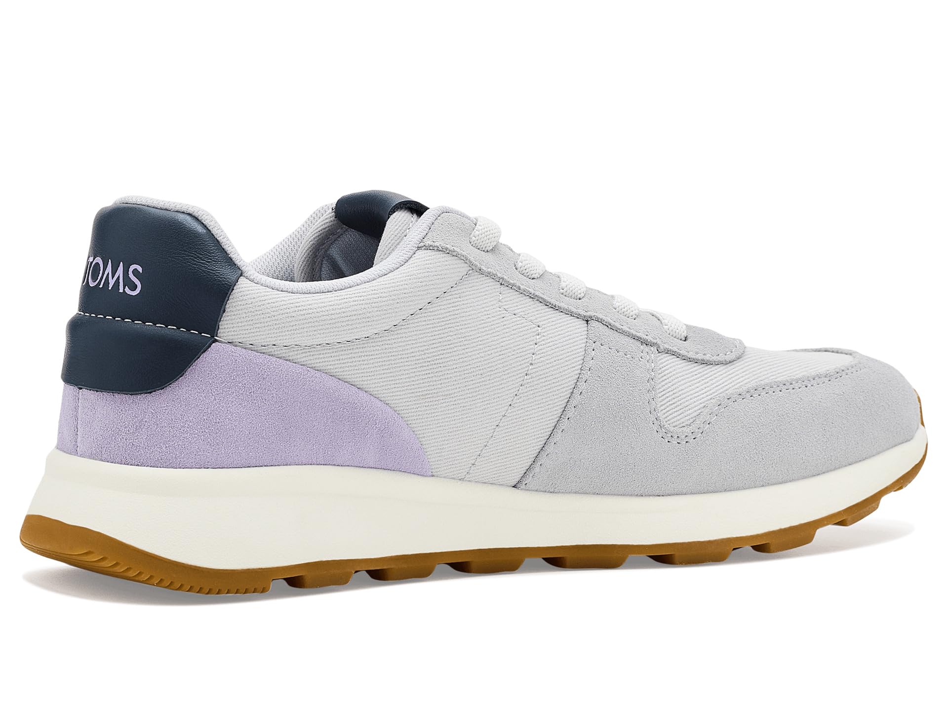 TOMS Women's Trvl Lite Retro Sneaker, Water Repellent Lunar Grey Vintage Twill/Suede, 39 EU