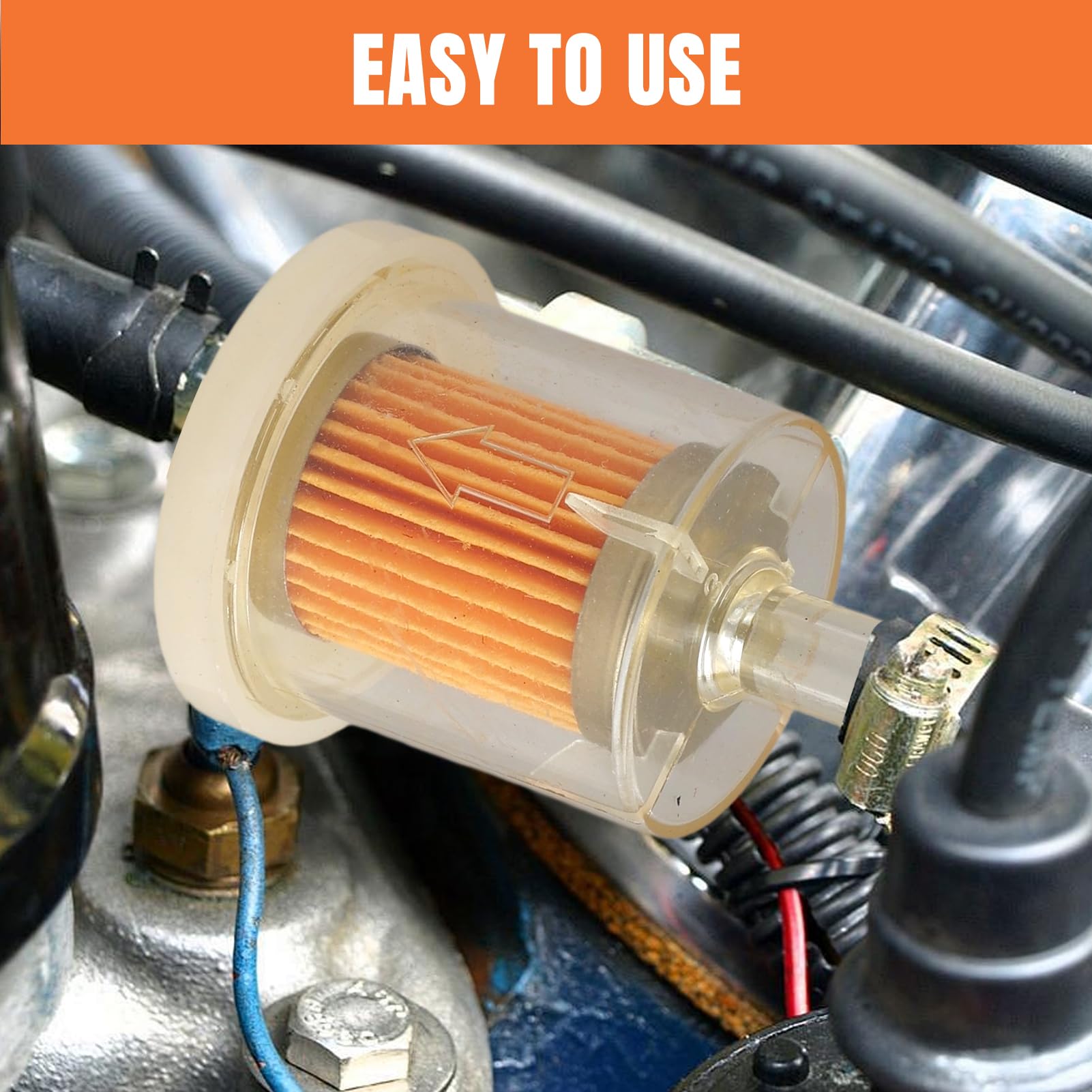 Filtro Benzina Vetro e Metallo Cromato per Tubi 5-7mm | Filtrazione Filtro Benzina Vetro e Metallo Cromato per Tubi 5-7mm | Filtrazione