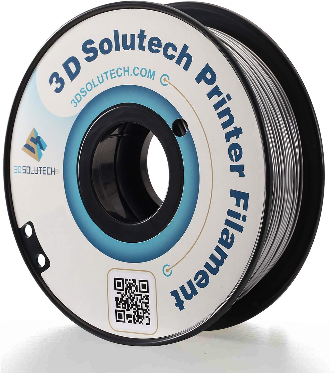 3D Solutech Silver Metal 3D Printer PLA Filament 1.75MM Filament, Dimensional Accuracy +/- 0.03 mm, 2.2 LBS (1.0KG) - PLA175TCMS
