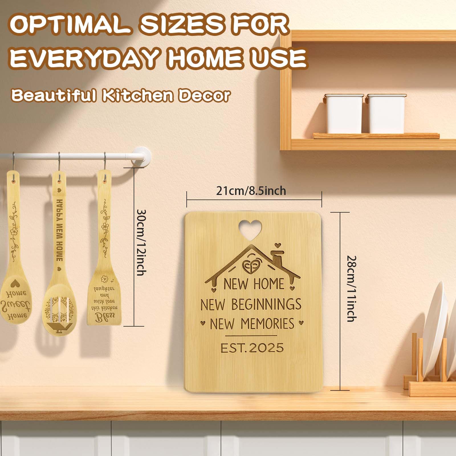 New Home Gifts, House Warming Gift Cutting Chopping Board Set - Image 2