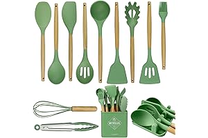 Green Kitchen Utensil Set: Elevate Your Cooking Experience with this Avocado Green...