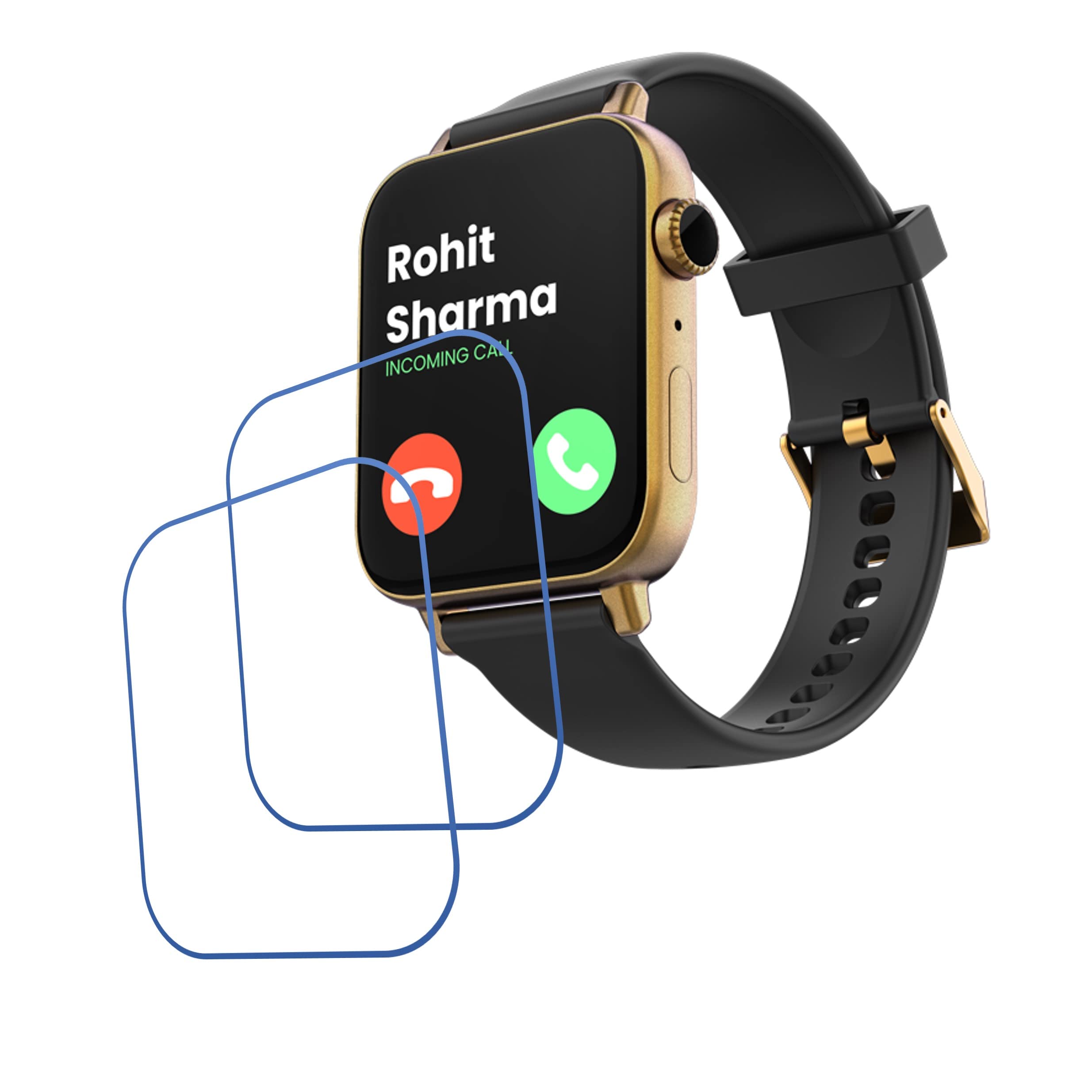 DVTECH® (Pack of 02 Best Fit resistant Smartwatch screen protector for Tagg Verve Connect Ultra (Not a Tempered glass)