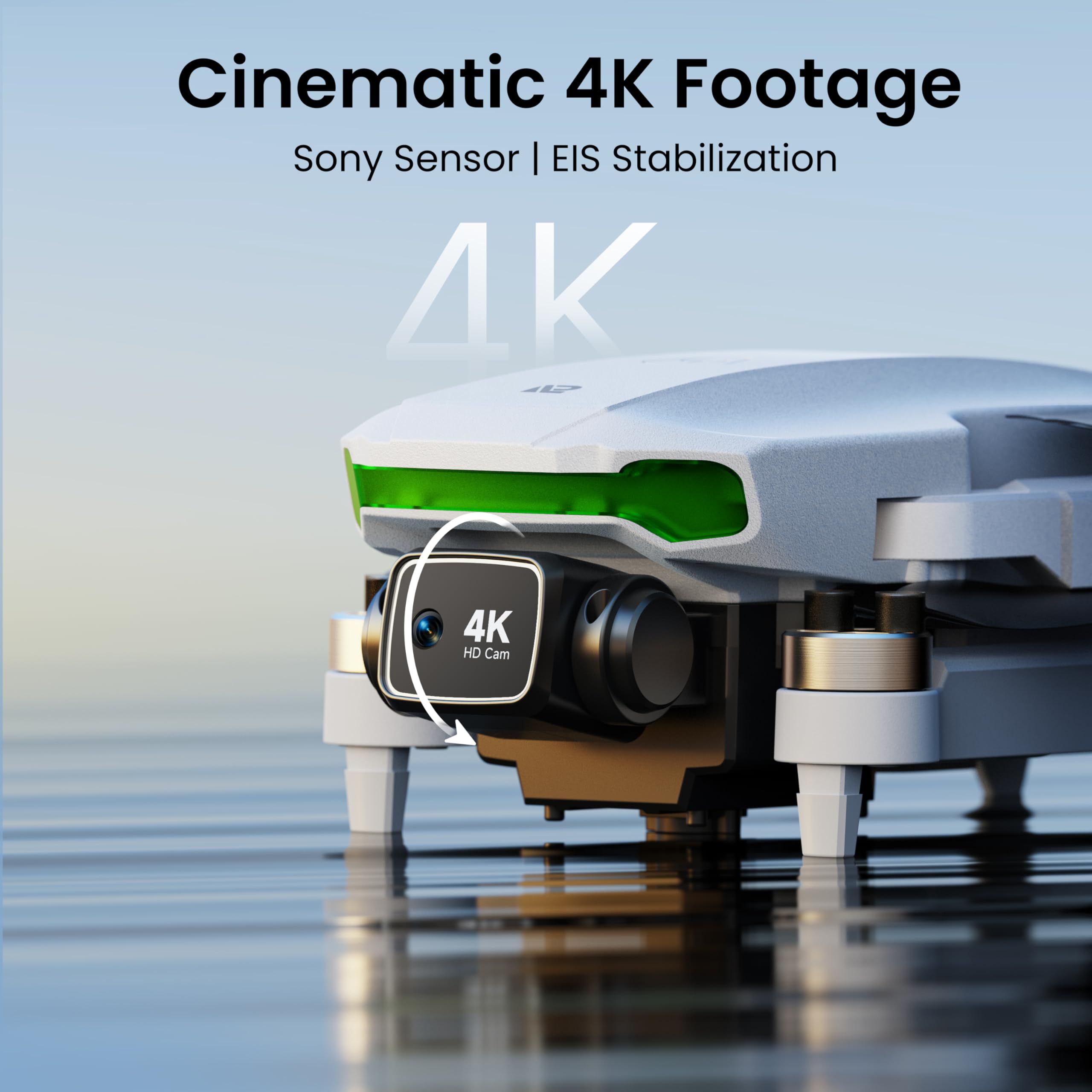 Drone with EIS 4K Camera for Adults, GPS Drone with Screen on Controller, 70 Mins Flight, 10KM Long Range Transmission, AI Track&Orbit Mode, Follow Me, Auto Return, Lightweight and Foldable RC Drones for Beginner Toy Gifts, Under 249g