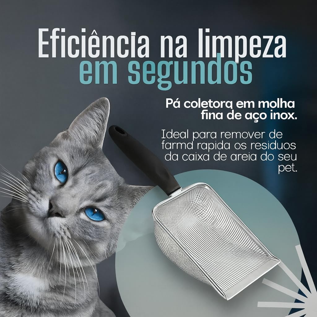 Pazinha coletora de fezes Aço Inox para Gatos | Pá Higiênica De Areia Para Gatos,Peneira de Areia para Gatos e Substratos - Colheres de areia- Peneira para Animais Pazinha coletora de fezes Aço Inox para Gatos | Pá Higiênica De Areia Para Gatos,Peneira de Areia para Gatos e Substratos - Colheres de areia- Peneira para Animais