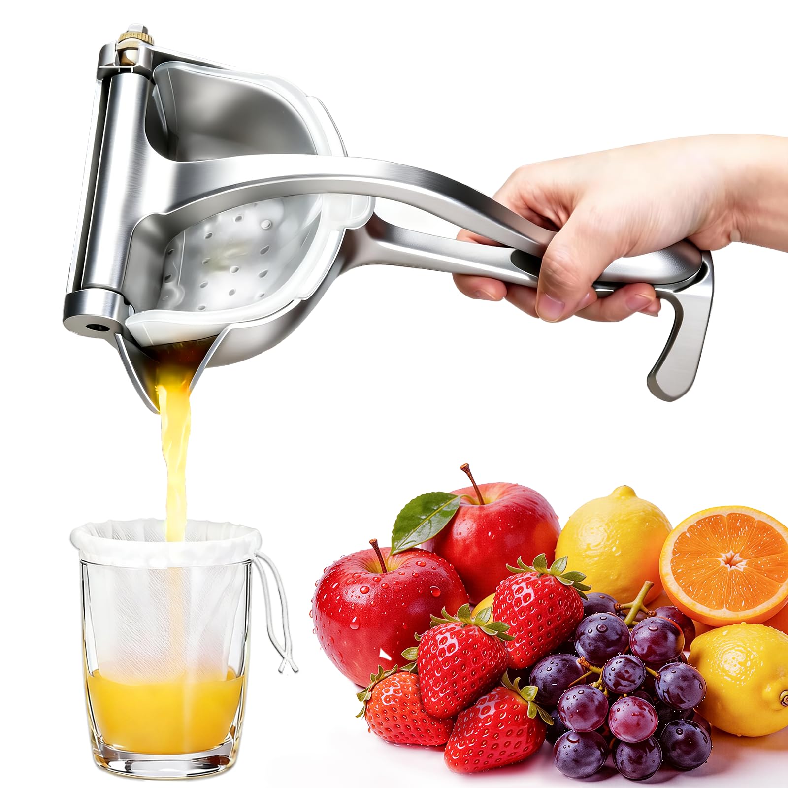 Fruit Juice Squeezer Lemon Squeezer Manual Non-Slip Ergonomic Grip Easy to Use Clean 2026 New Upgraded Efficient Extraction