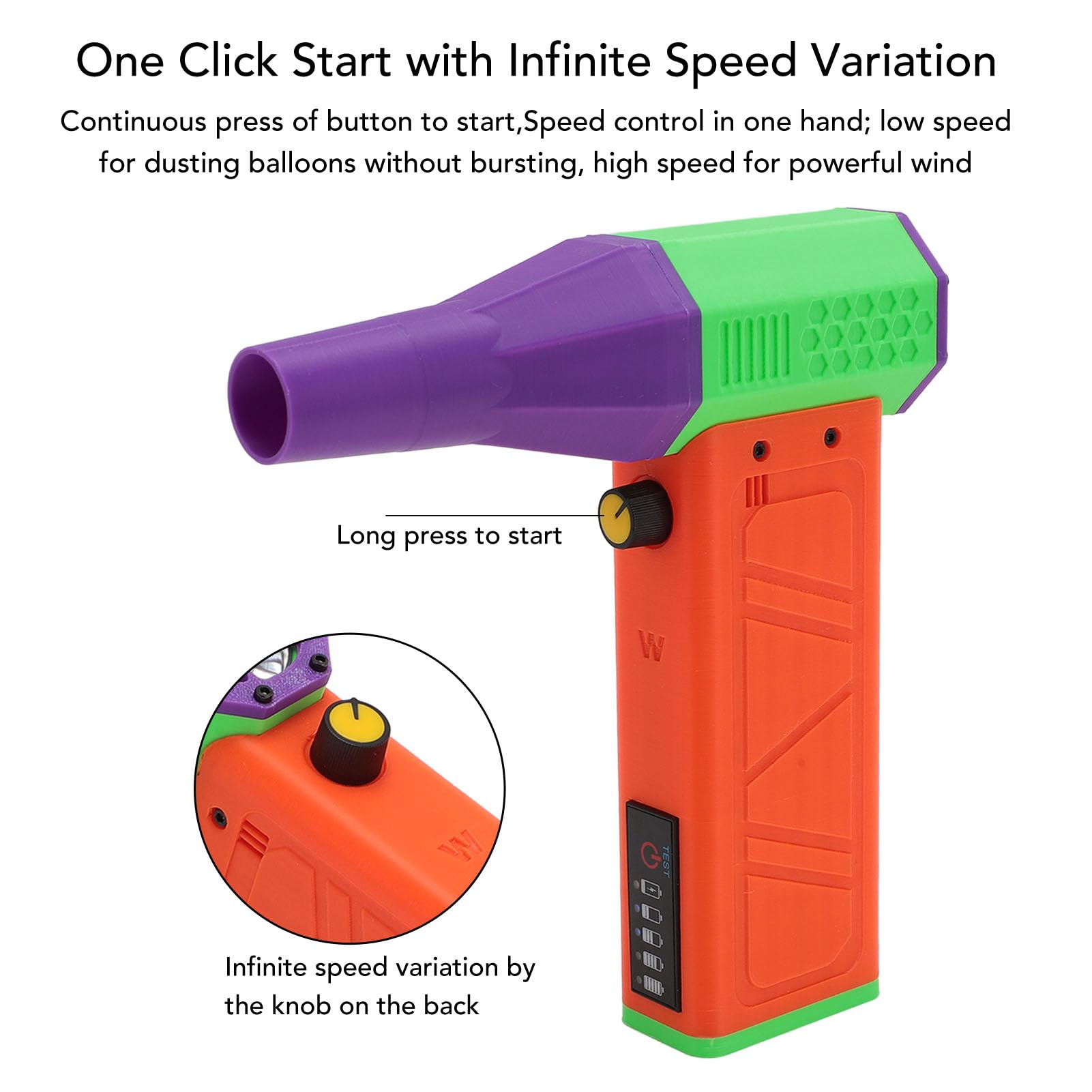 SIXRUN Spolverino Senza Fili, Soffiatore Elettrico Ad Alta Velocità da 300.000 Giri/min per Computer e Auto, Ricarica Rapida con Batteria Ricaricabile e Design Compatto