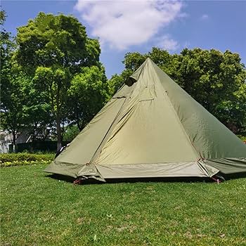 Amazon | 3-6人用 ワンポールテント 高さ220センチ 換気窓あり