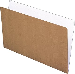 Elba Gio, Subcarpetas A4 Cartulina, Material Reciclado, Bicolor Kraft y Blanco. Pack 50 unidades