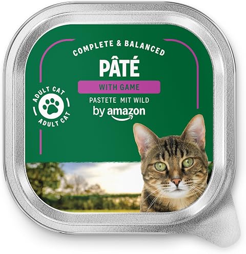 by Amazon Nourriture Humide pour Chats, Pâté au Gibier, 100g, Lot de 16