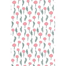 Libreta con Flores Rosas Cuaderno sin L neas con Dise o Floral sobre Fondo Blanco