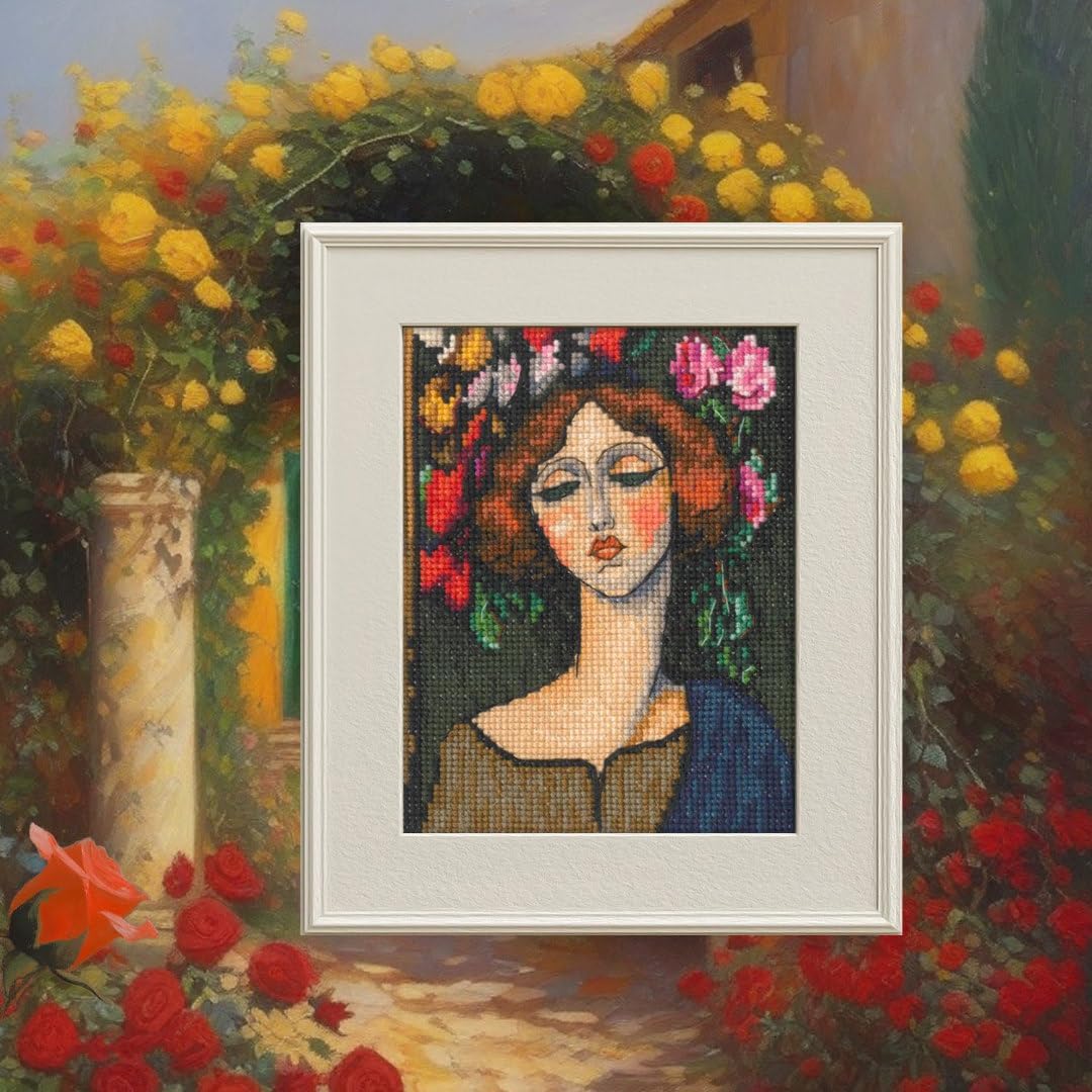 RTO Counted Cross Stitch Kit, Romantic Woman Portrait Design, C439 Revelation of Color