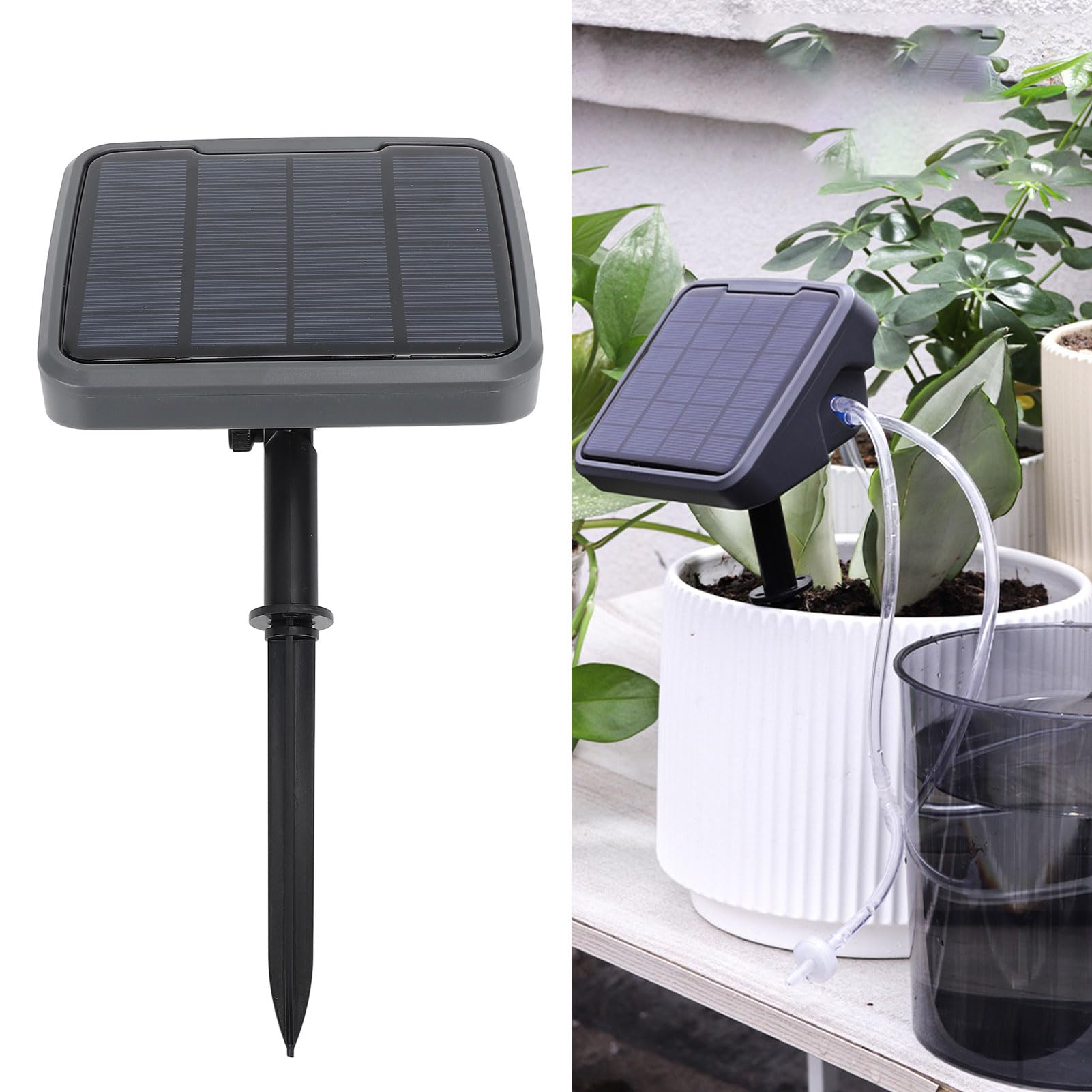 FLEXMAN Irrigazione Automatica Solare, di Kit di Irrigazione a Goccia Automatico Solare Universale con Funzione Timer, di Irrigazione Automatica per Serre, Orti (Versione normale)