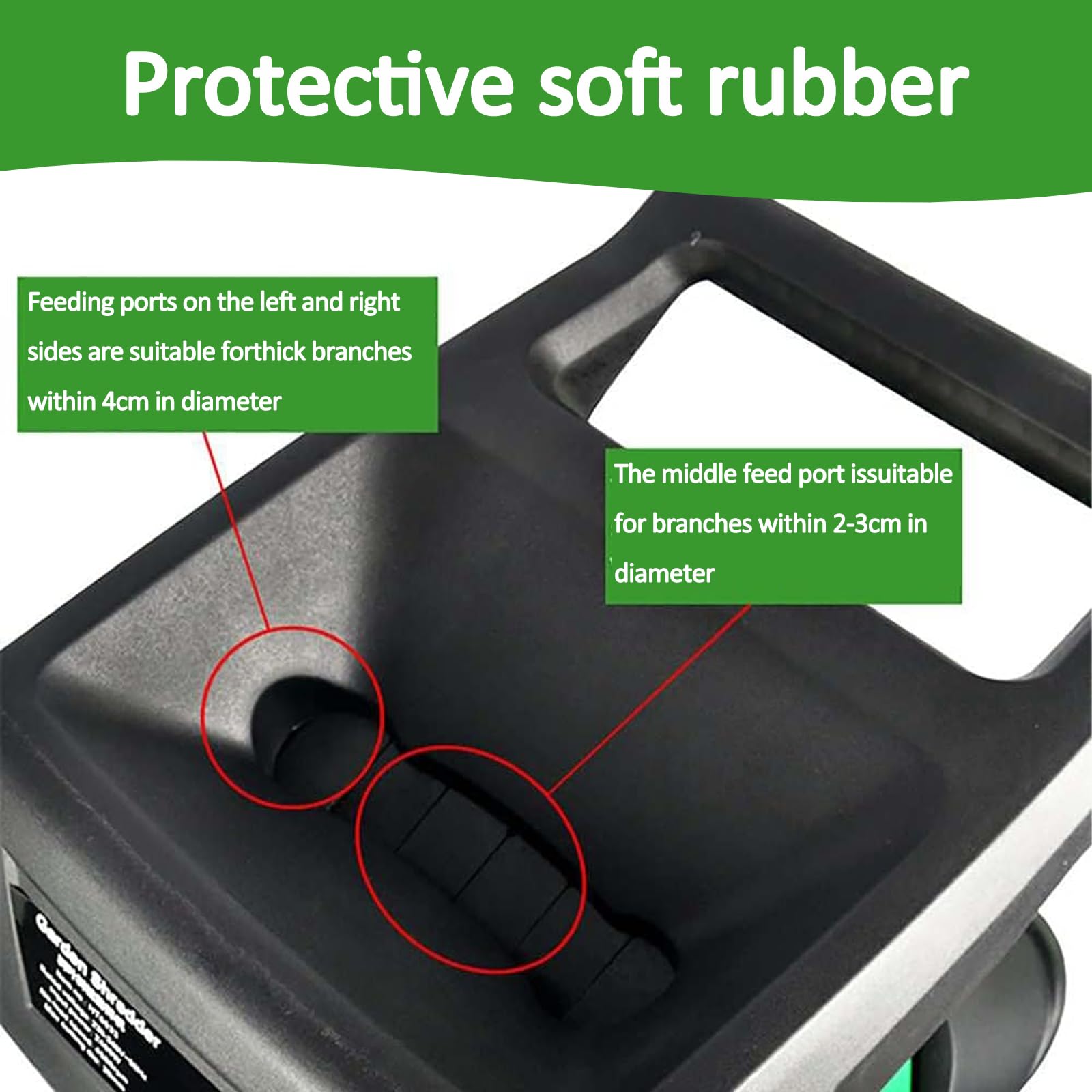 Trituradora De Madera EléCtrica para JardíN De 2400w, con Bolsa De RecoleccióN De 50l, para Una Limpieza RáPida del Patio Y FabricacióN De Abono
