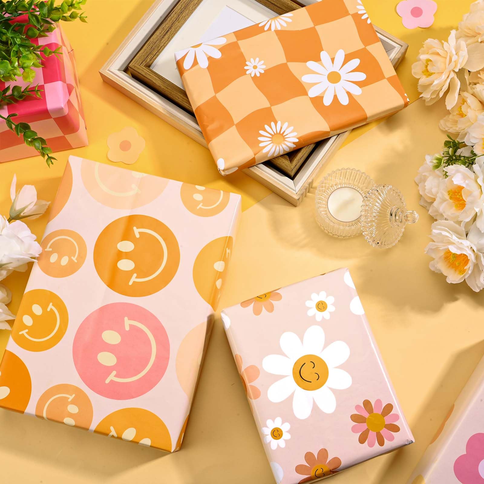 Papel Regalo 4 Piezas Papel Para Envolver Regalos, Papel De Regalo De Dibujos Animados, Papel De Regalo De Unicornio, Papel De Regalo Colorido Para Bodas Papel Regalo Infantil