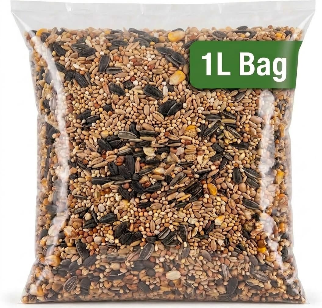 Premium Mix Seed 1L Bag, Wild Bird Seed for Small Garden Birds, Robin Food, Bird Food for Outside Wild Birds