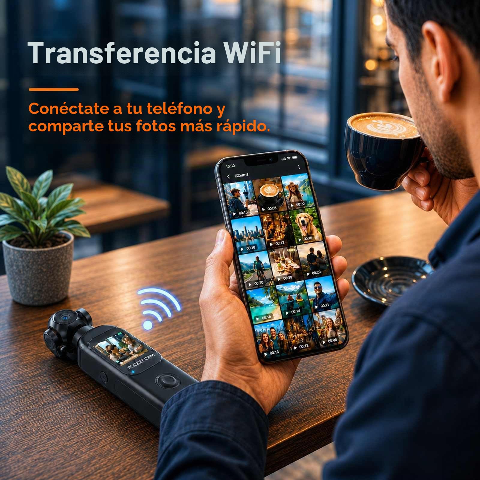 Cámara de vlogging con objetivo giratorio de 270°, cámara de bolsillo con grabación de audio y vídeo, batería de 14 horas, cámaras PV portátiles de 64 GB, grabación fácil con un botón