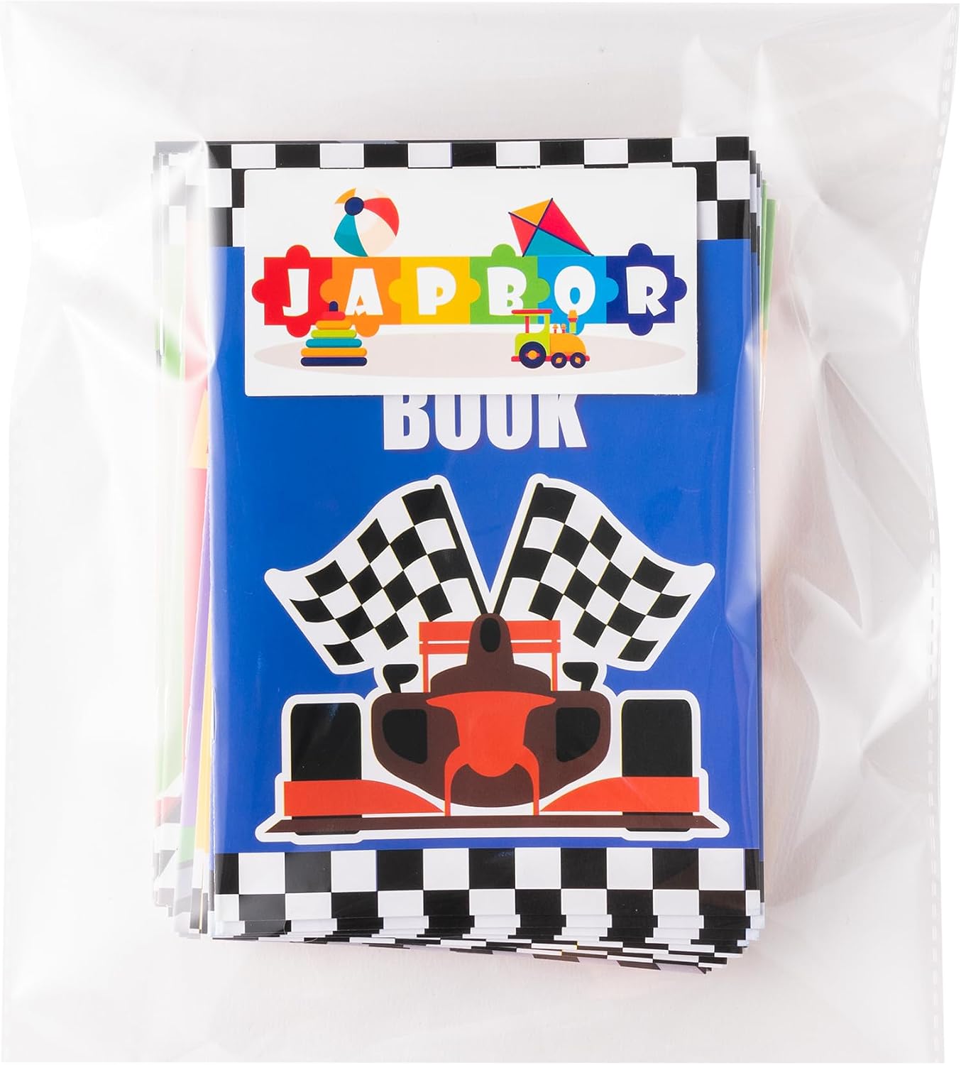 JAPBOR Race Car Coloring Books - 48PCS Mini Racing Cars Activity Color Books Bulk for Kid Party Favors, Truck Transportation Themed Small Colouring Pages for Birthday Gifts Class Drawing Painting Game