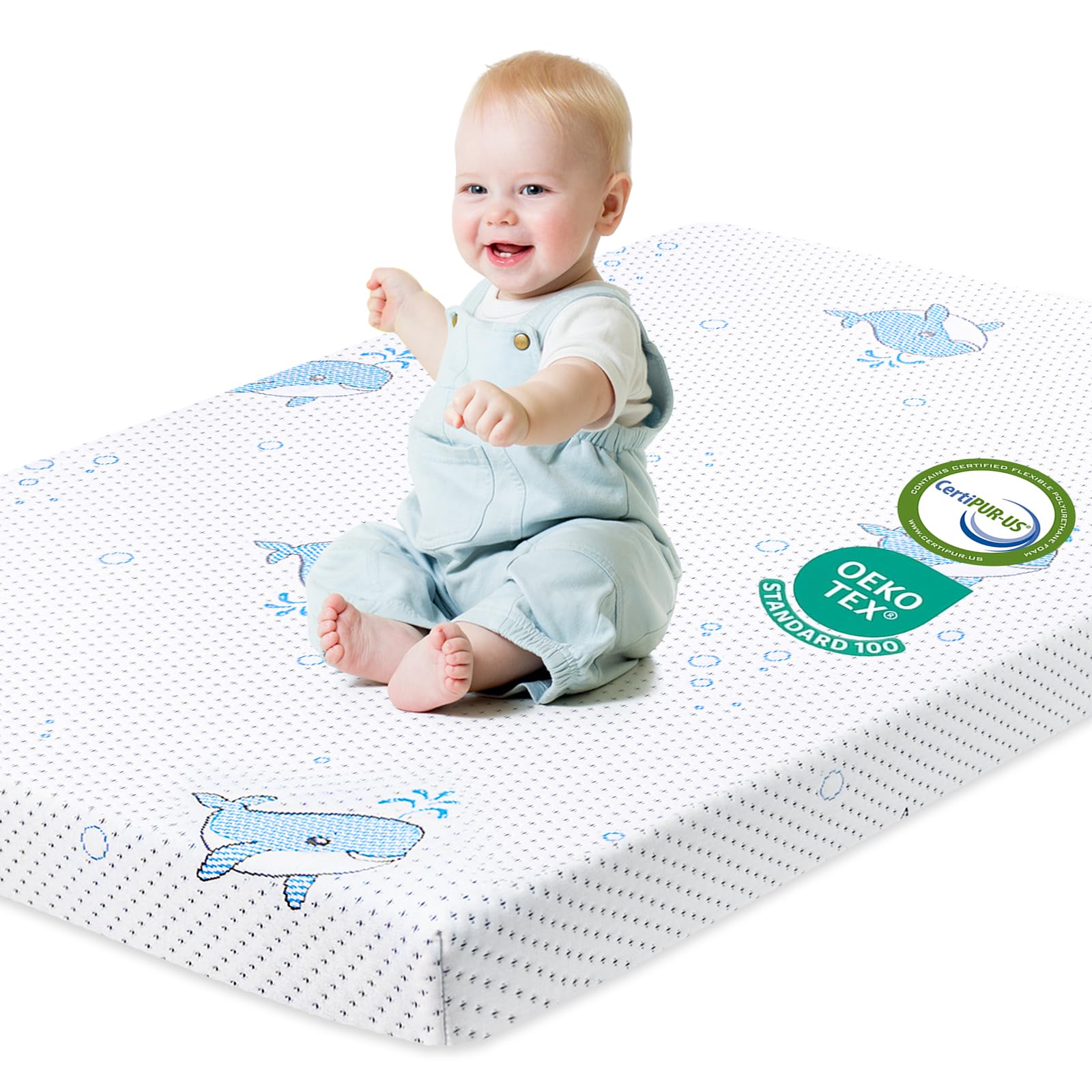 Pack and Play Mattress, 38"x26" High Density Memory Foam