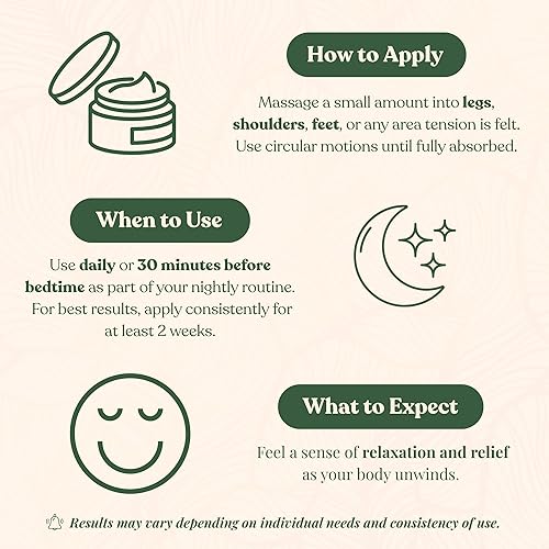 Miniatura 8 de Crema de magnesio para dormir, calambres y dolor muscular, con aceite de semilla de cáñamo, jojoba, karité y manteca de mango, natural, agradable al