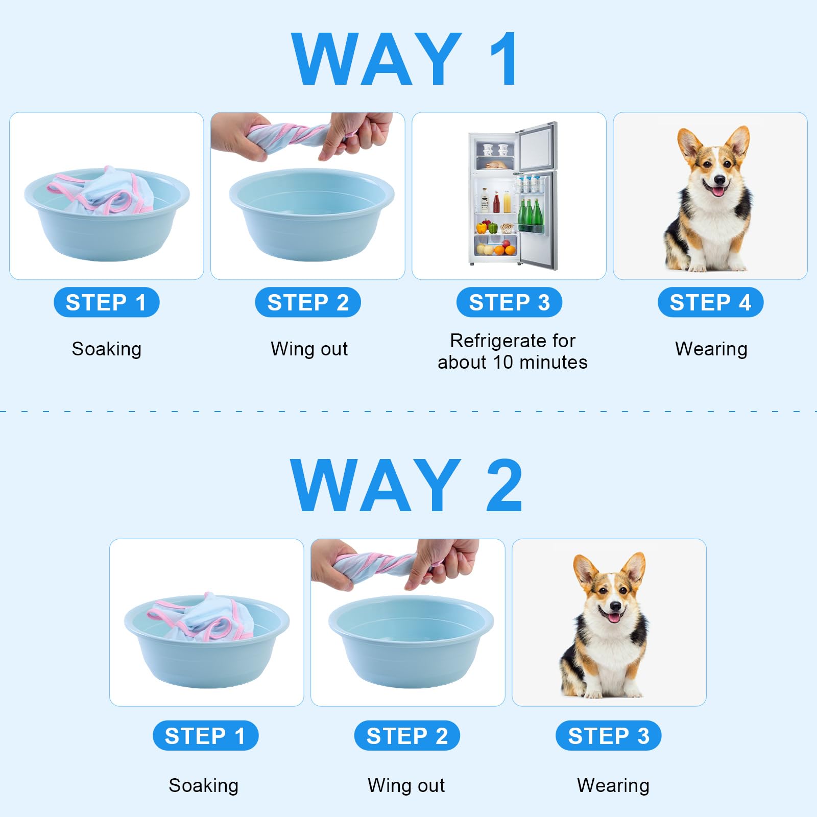 Risipu Dog Cooling Vest Premium Breathable Ice Silk Summer Clothes for Dogs Cats Quick Dry Puppy T-Shirt - Image 4
