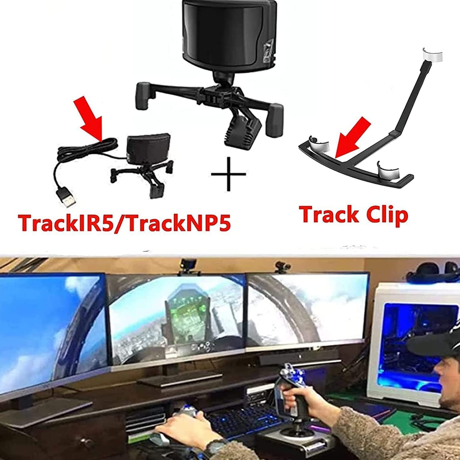 TRACKIR TrackClip PRO シミュレーションヘッドトラッカー TrackIR 5 + Trackclip Pro - Oficjalny dystrybutor