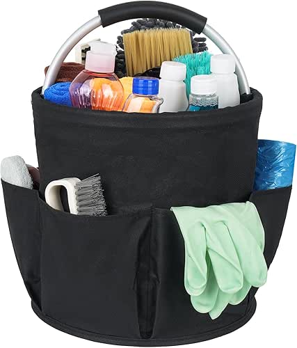 Putzmittel Organizer,Reinigungstasche,Faltbarer Putztasche,Reinigungstasche Putzmittel Organizer Tragbar mit Griff und sechs