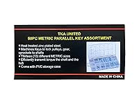 Vista 2 de Surtido de barras de llave de 60 piezas con poleas de bloqueo, engranajes, llave cuadrada, juego de ranuras (SAE+Métrica)