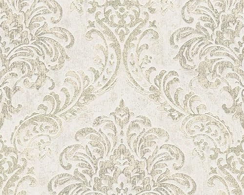 CONCORD WALLCOVERINGS  Muestra solo para fines de exhibición - Papel pintado moderno texturizado barroco, clásico, pared de vinilo con acento,