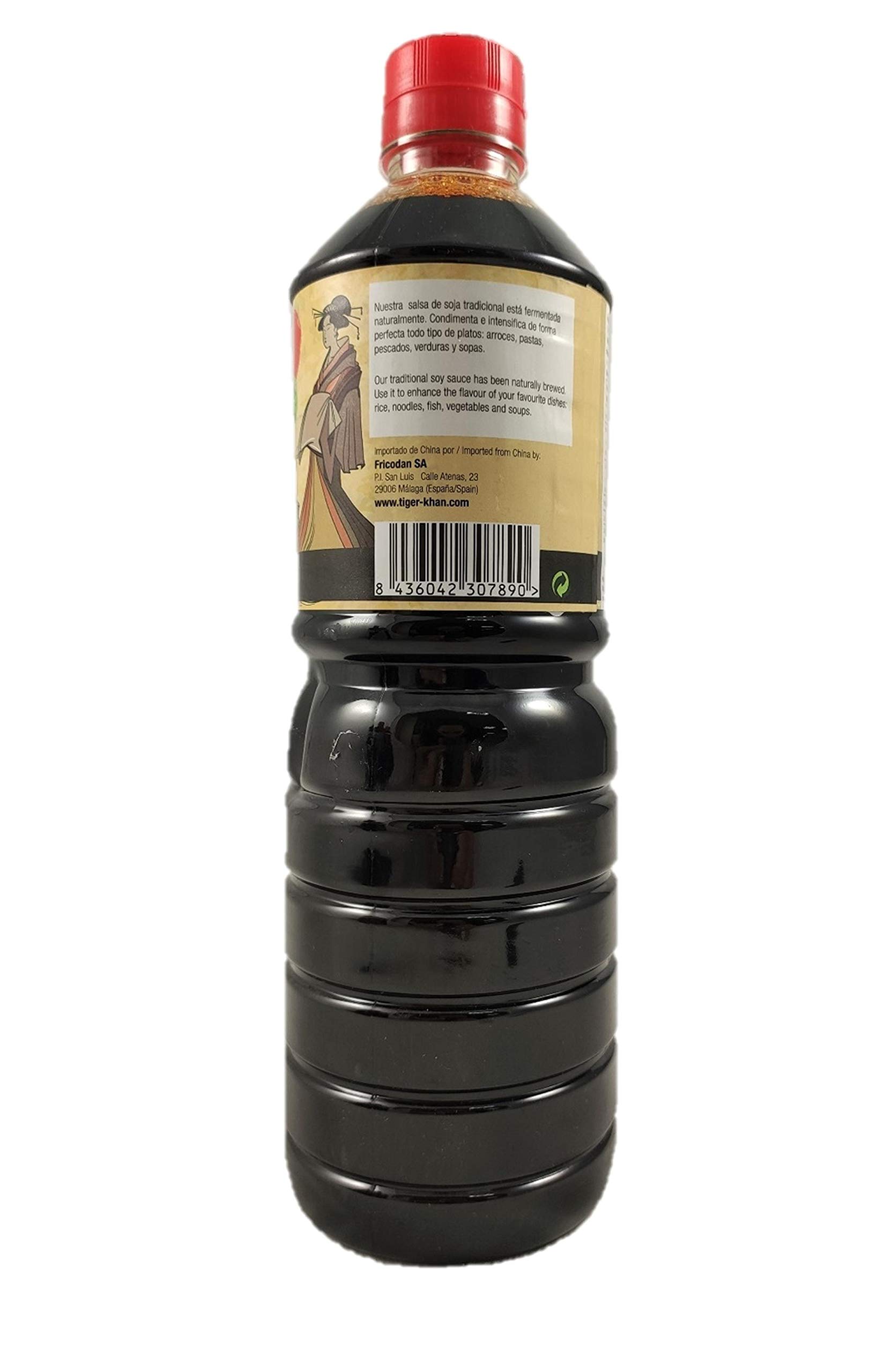 TIGER KHAN Salsa de Soja Sin Gluten 1L 12 unidades