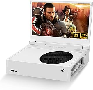 G-STORY 14‘’ Portable Monitor for Xbox Series S, 1080P Portable Gaming Monitor IPS Screen for Xbox Series S（not Included） with Two HDMI, HDR, Freesync, Game Mode, Travel Monitor for Xbox Series S