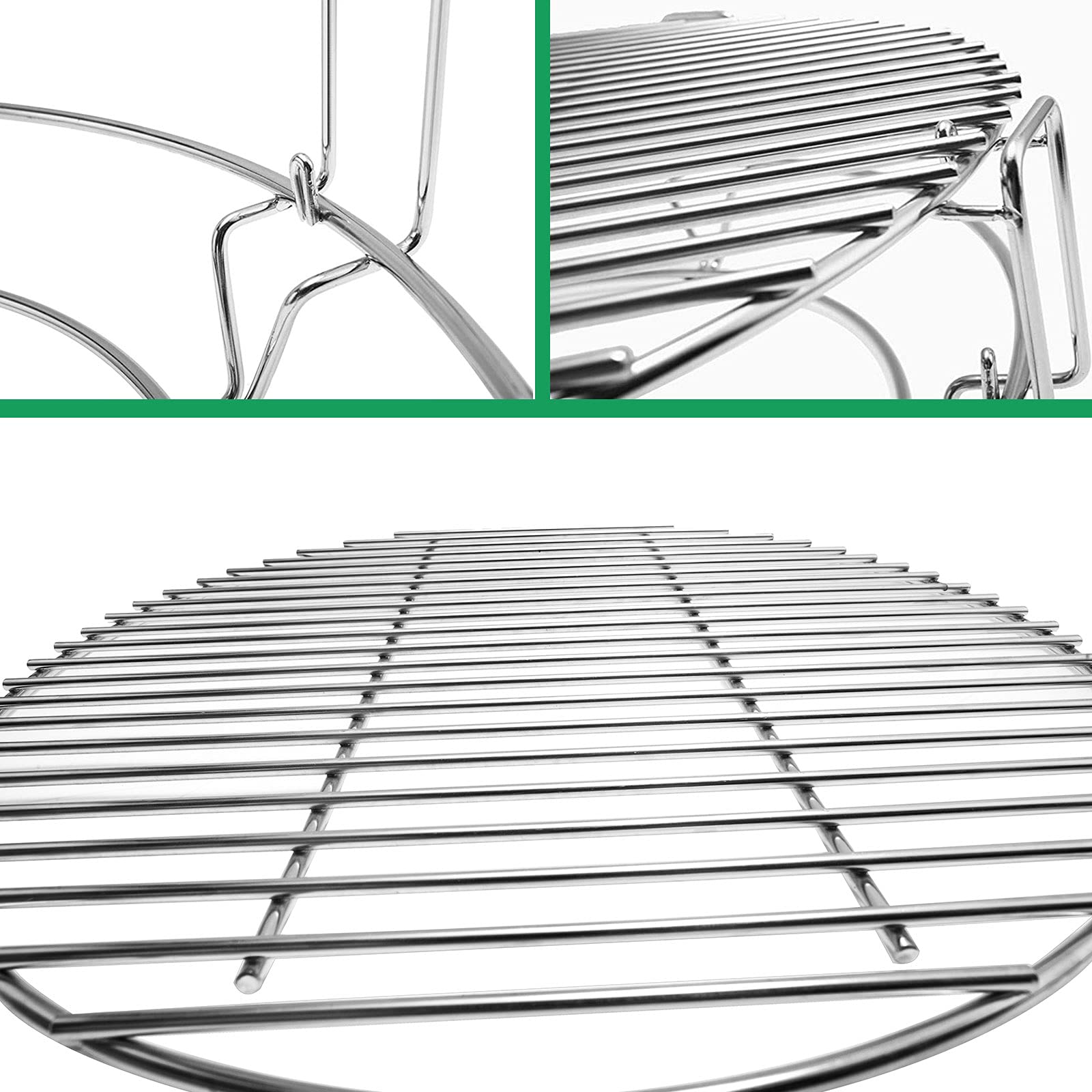 WELL GRILL 18" Half Moon Cast Iron Reversible Griddle and Cooking Grate