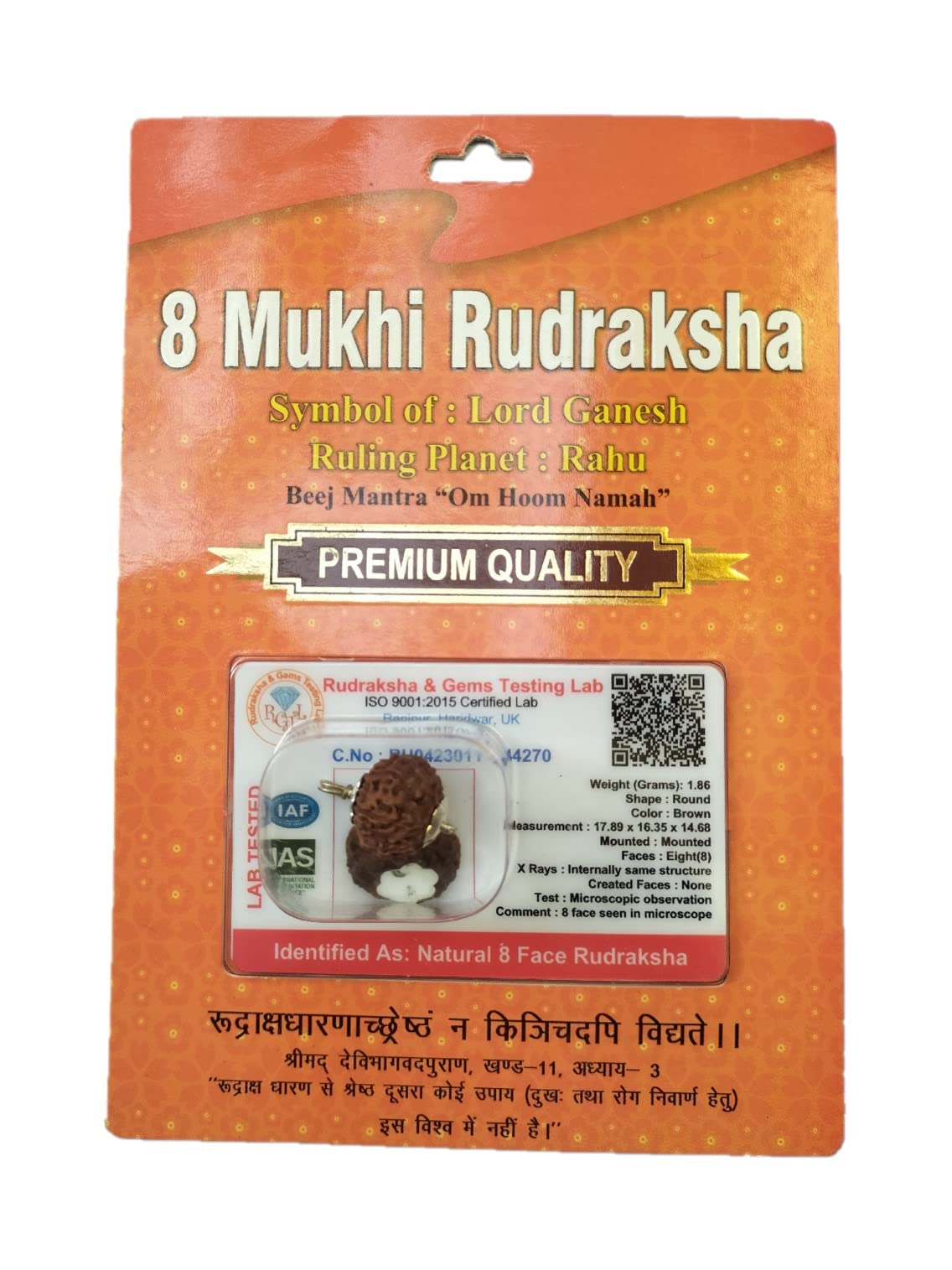 Rudraksha Brown Certificate Lab Test & X-ray Report with Silver Capping| Rudraksha Pendant for Men & Women-image-37