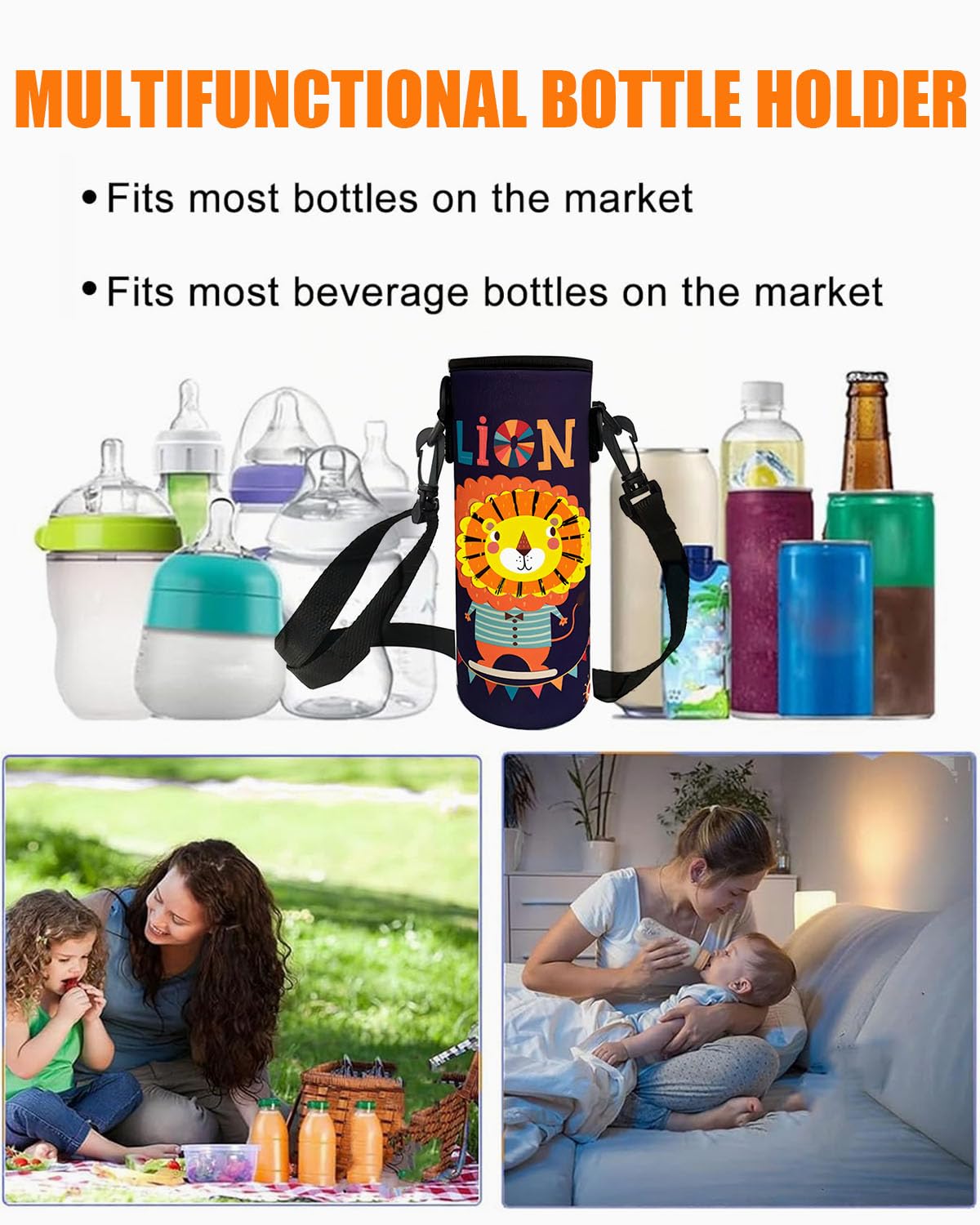1pcs Borsa da Viaggio Portatile per Biberon,Borsa termica con strato isolante,mantiene i liquidi caldi e freddi,Adatto per uso domestico,viaggi e auto,borsa termica biberon.porta biberon
