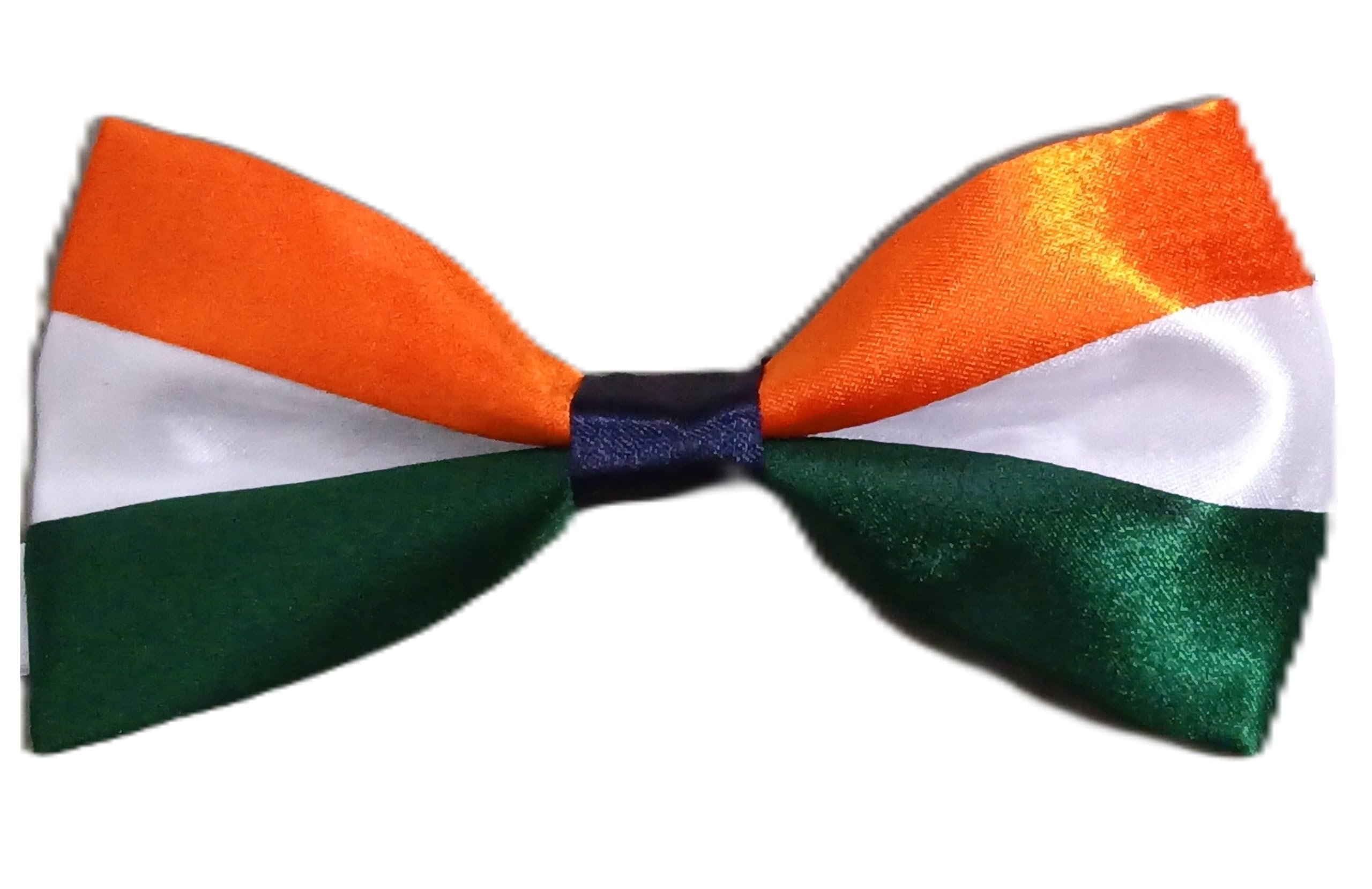 xgleam Tricolour Tiranga Bow Tie for Men, Women and Boys, Adjustable Length Pre-tied Bow Tie-picture-52