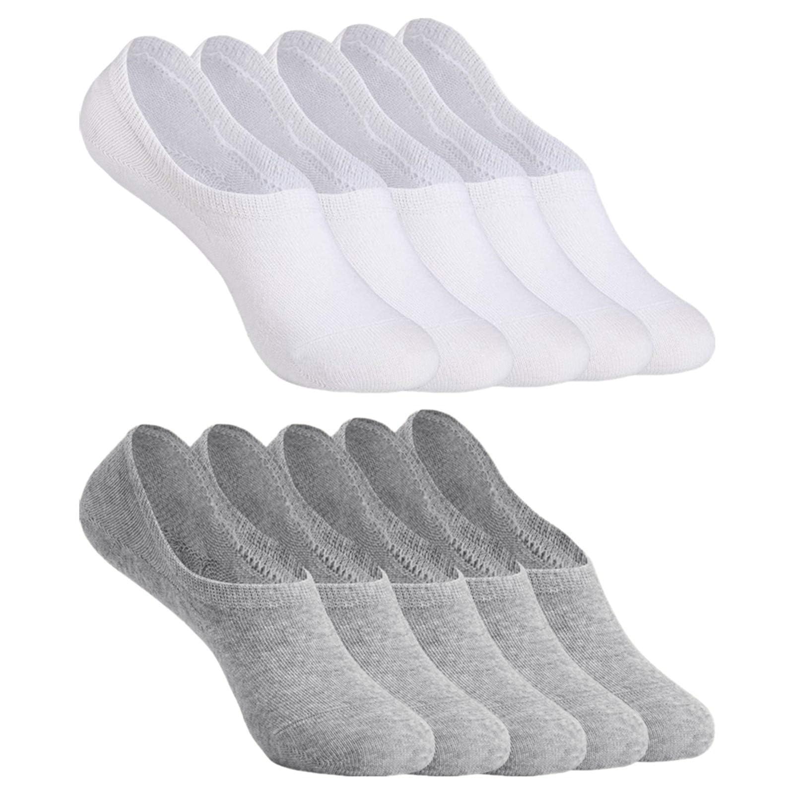 YOUCHAN Calzini Donna Uomo Fantasmini Calze 10 Paia Invisibili Sportive Antiscivolo Cotone con Taglio Basso