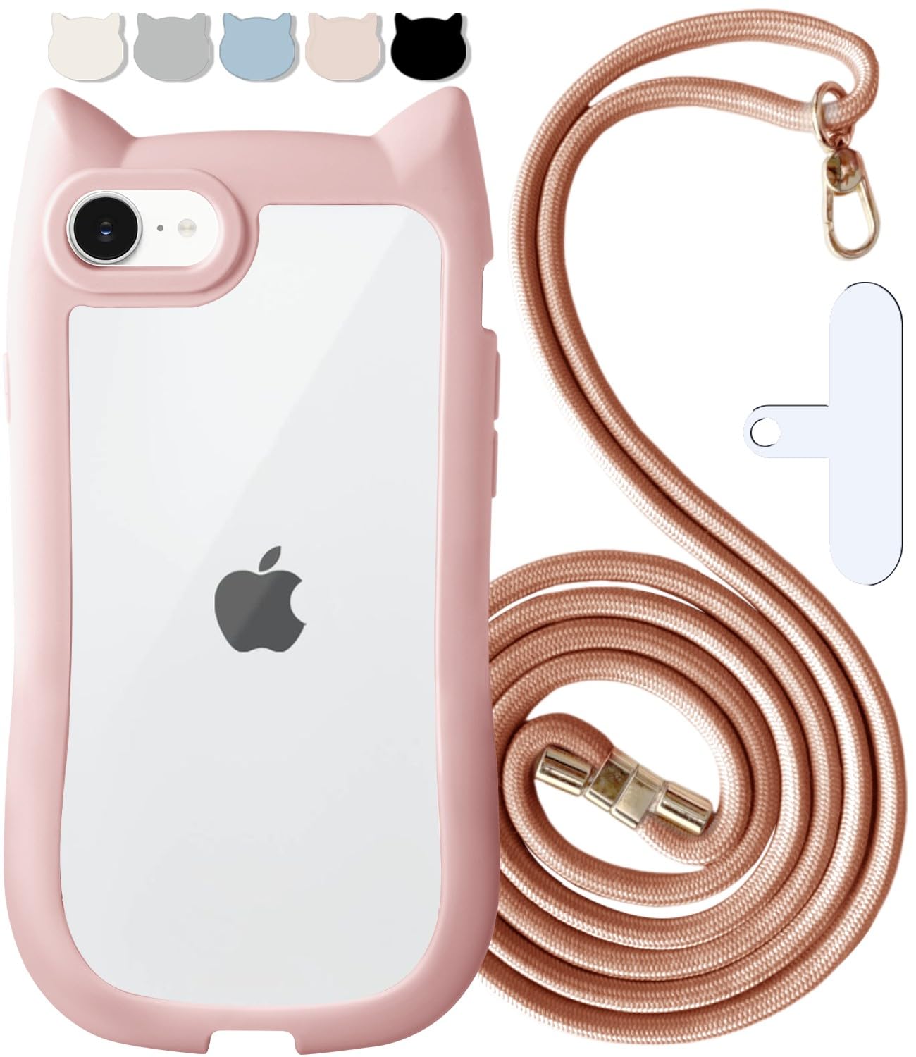 Amazon.co.jp: shinyle ケース 猫耳 iphone 用の 16e クリア 耐衝撃